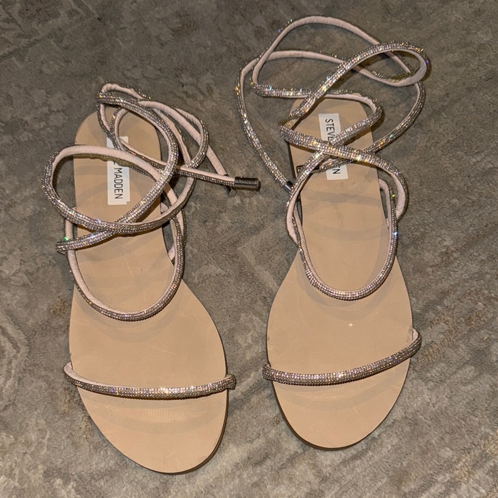 Steve Madden Beige Strappy Sandals